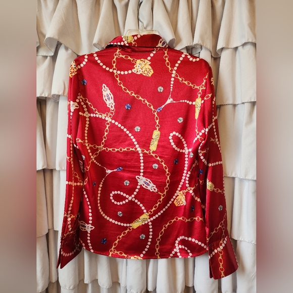 Women's Kasper Button Down Blouse Size Six - Picture 4 of 6